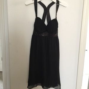 Black Sequin Mini Dress